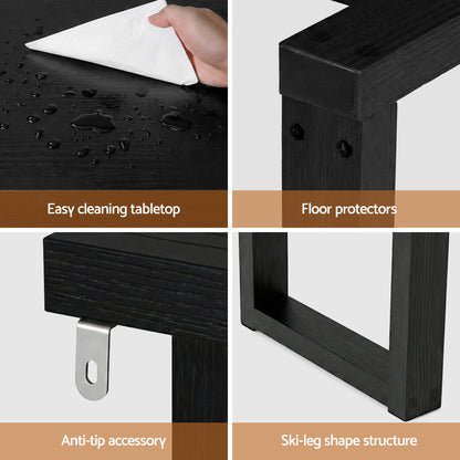 Artiss Console Table 110CM Black-Furniture > Living Room > Side Tables-PEROZ Accessories