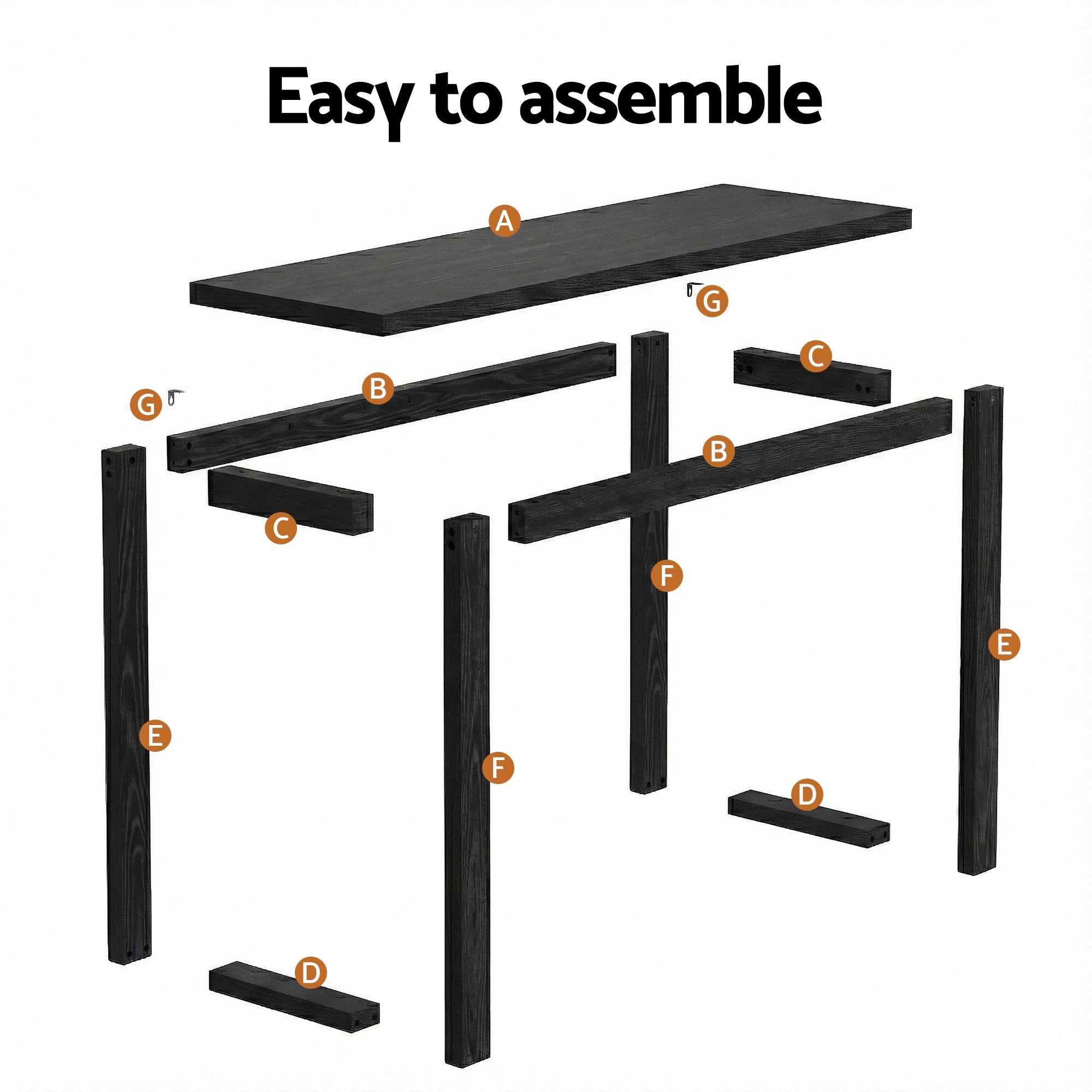 Artiss Console Table 110CM Black-Furniture > Living Room > Side Tables-PEROZ Accessories