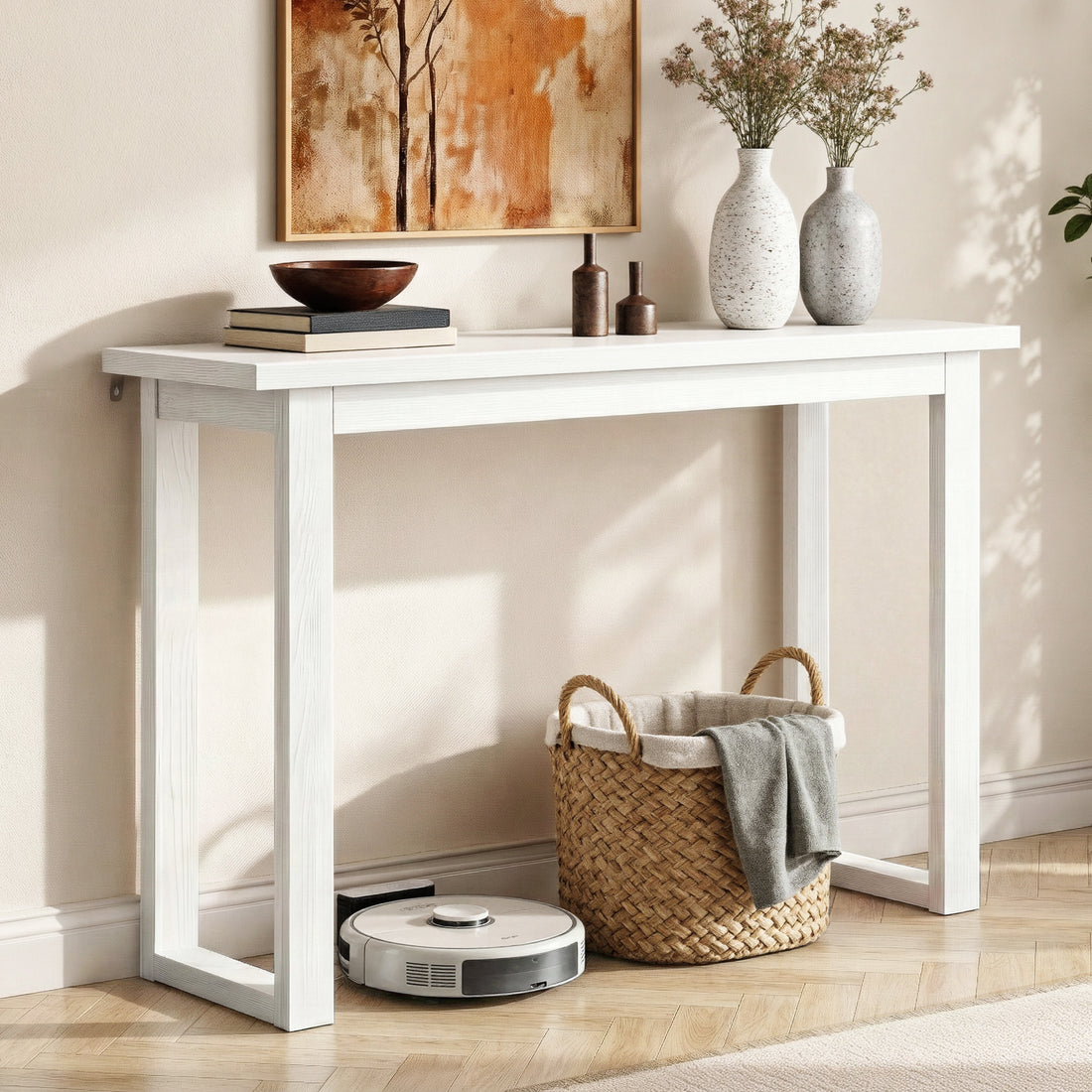 Artiss Console Table 110CM White-Furniture > Living Room > Side Tables-PEROZ Accessories