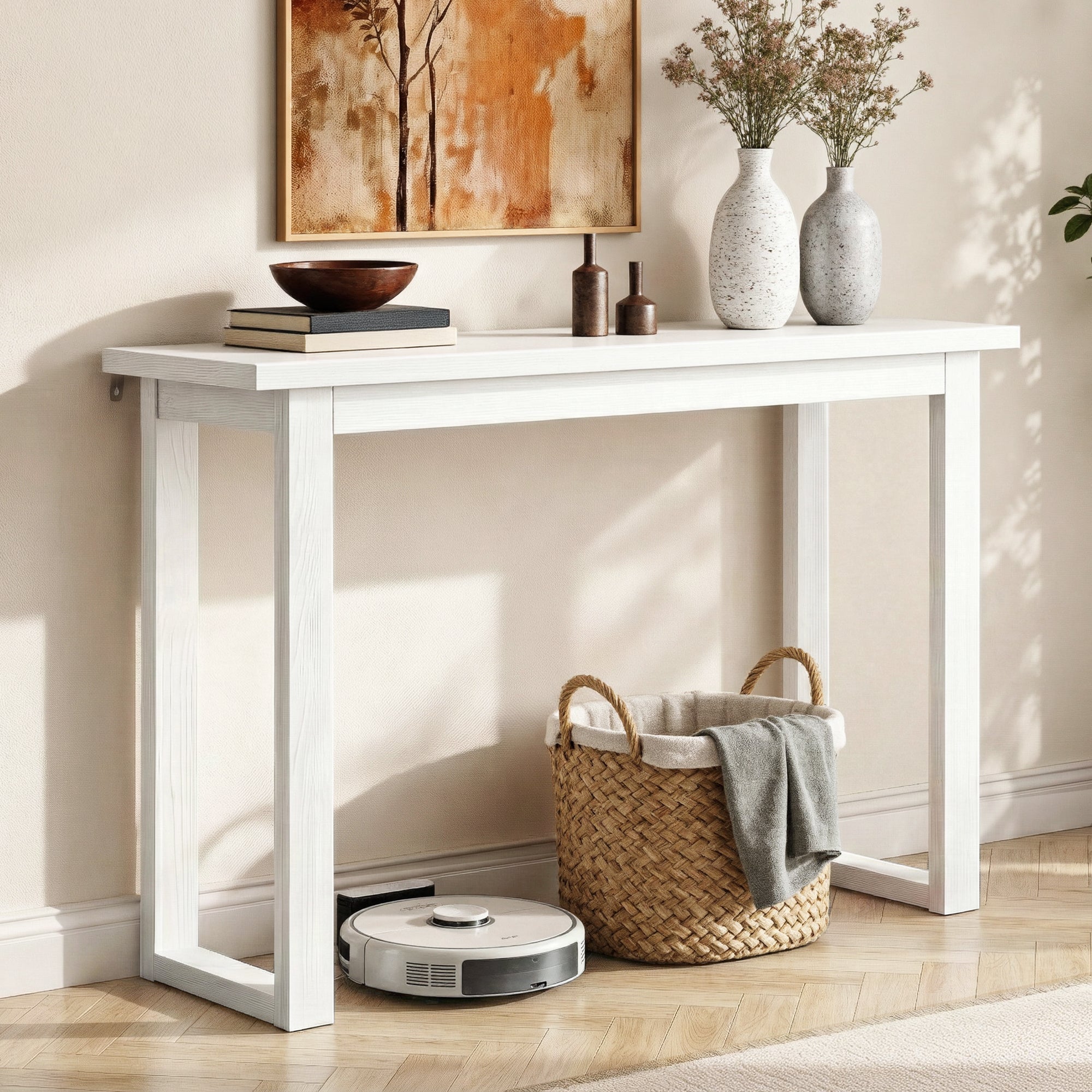 Artiss Console Table 110CM White-Furniture > Living Room > Side Tables-PEROZ Accessories