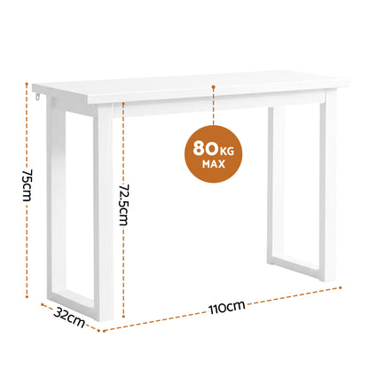 Artiss Console Table 110CM White-Furniture > Living Room > Side Tables-PEROZ Accessories