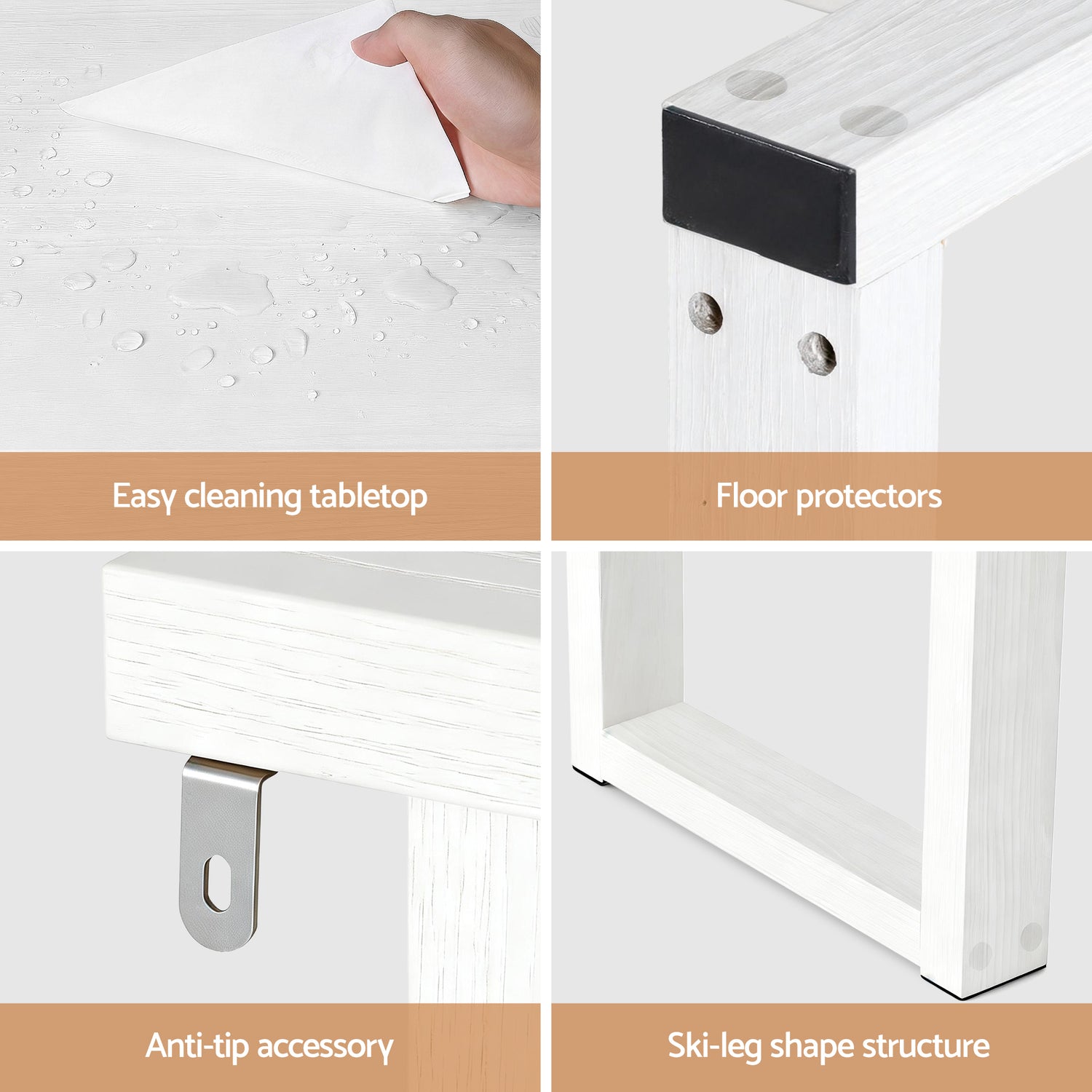 Artiss Console Table 110CM White-Furniture > Living Room > Side Tables-PEROZ Accessories
