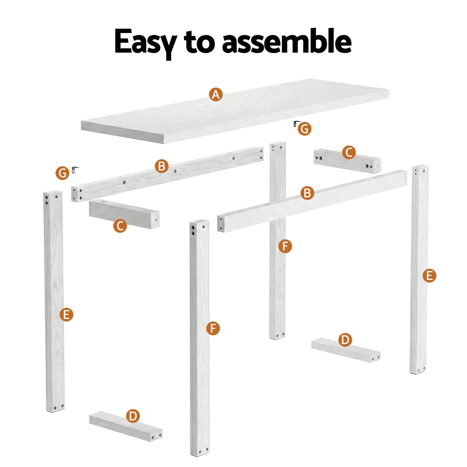 Artiss Console Table 110CM White-Furniture > Living Room > Side Tables-PEROZ Accessories