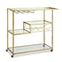 Artiss Bar Cart Drink Trolley Serving Cocktail Wine Rack Glass Holder 102cm Gold-Furniture > Dining > Kitchen & Dining Trolleys-PEROZ Accessories