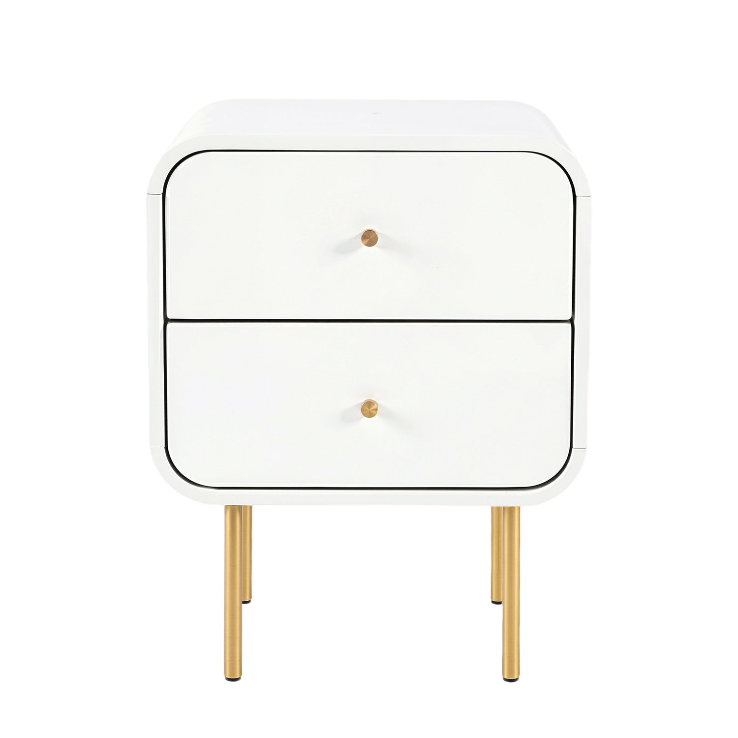Artiss Bedside Table 2 Drawers Side End Table Nightstand White-Furniture > Bedroom > Bedside Tables-PEROZ Accessories