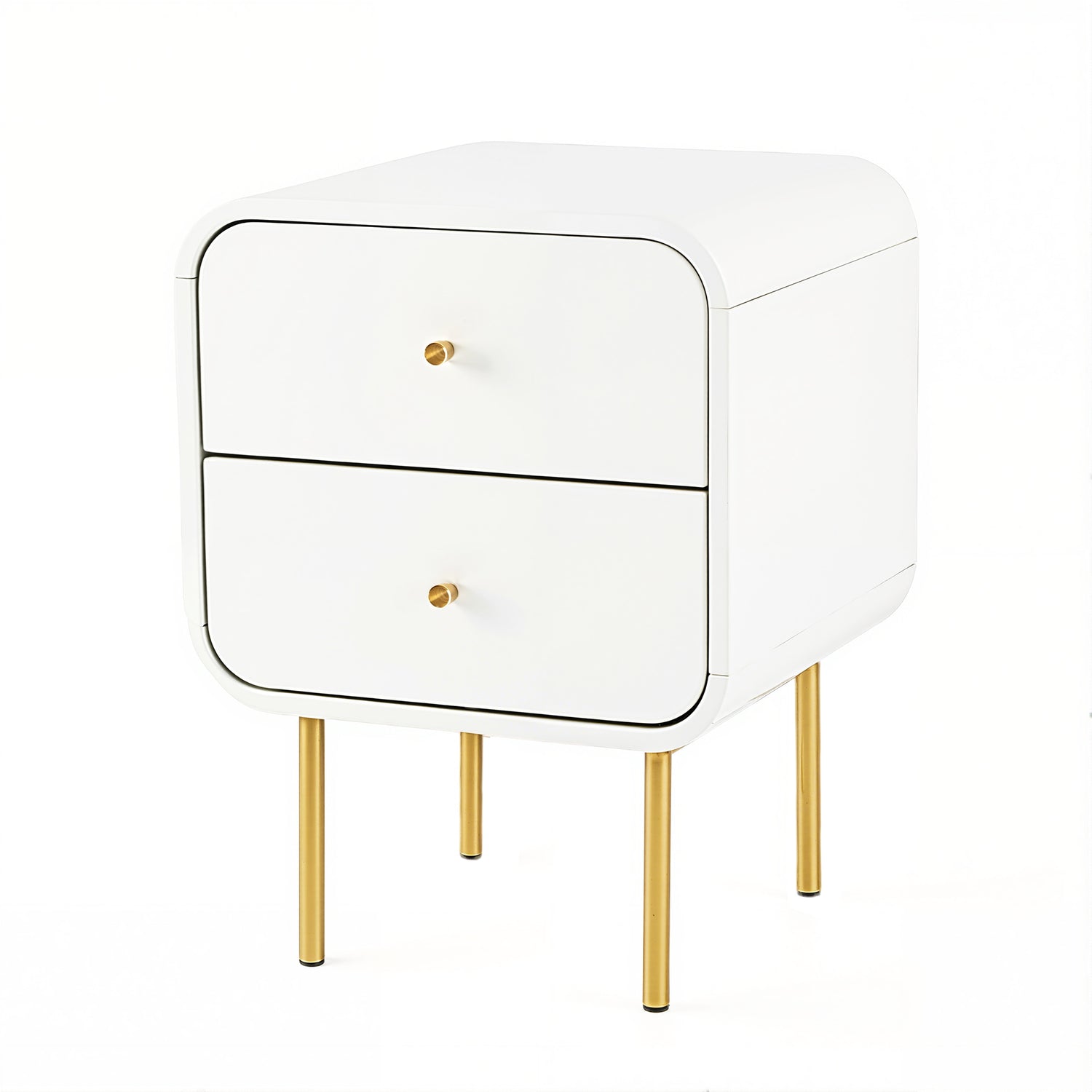 Artiss Bedside Table 2 Drawers Side End Table Nightstand White-Furniture > Bedroom > Bedside Tables-PEROZ Accessories