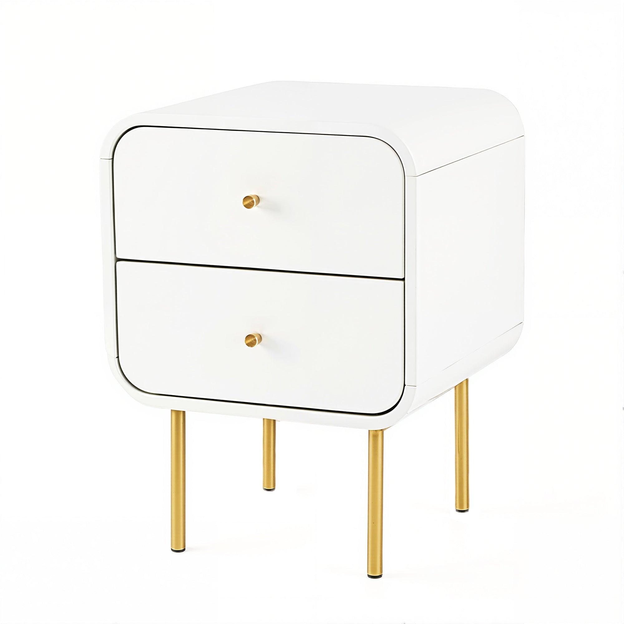 Artiss Bedside Table 2 Drawers Side End Table Nightstand White-Furniture > Bedroom > Bedside Tables-PEROZ Accessories