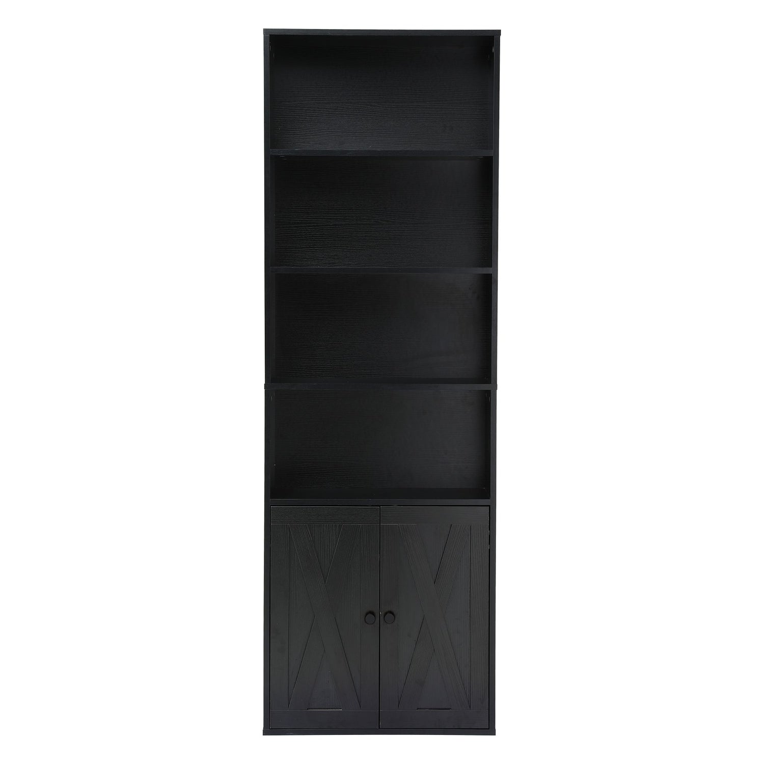 Artiss 6-Tier Bookshelf Display Cabinet Storage Black