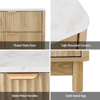 Artiss 6 Chest of Drawers Dresser Table Pine-Furniture &gt; Bathroom &gt; Bathroom Cabinets, Cupboards &amp; Storage-PEROZ Accessories