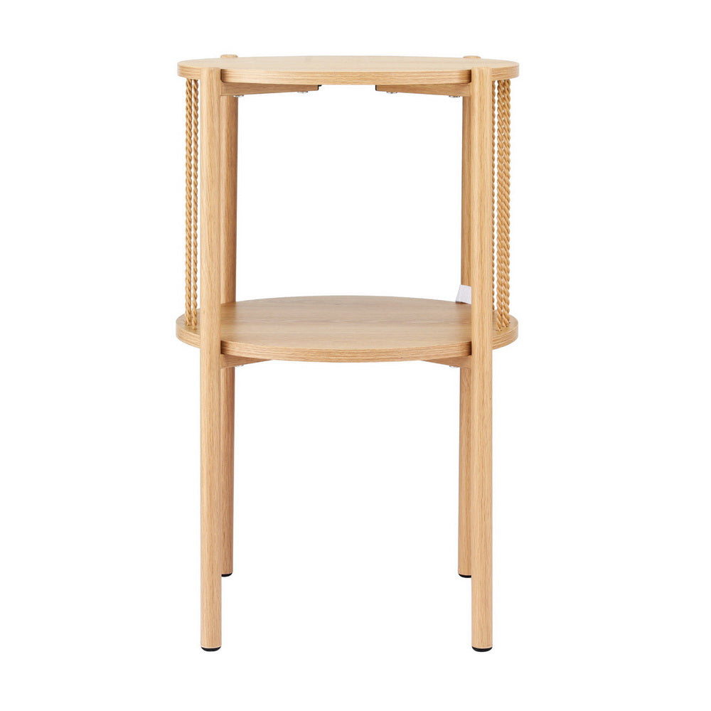 Artiss Coffee Table 2-Tier Round Wood-Furniture &gt; Living Room &gt; Coffee Tables-PEROZ Accessories
