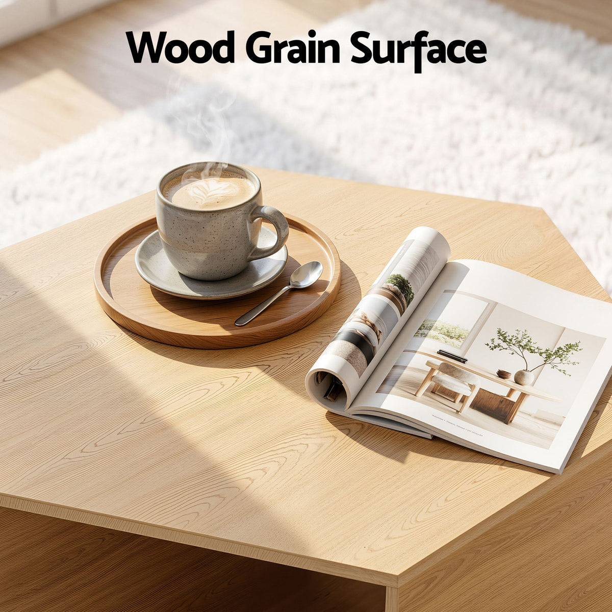 Artiss Set of 2 Coffee Table Hexagonal Center Table with Open Storage 2-Way Display Side Table Wood-Furniture > Living Room > Coffee Tables-PEROZ Accessories