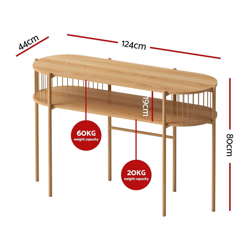 Artiss Console Table 124CM Pine-Furniture &gt; Living Room &gt; Side Tables-PEROZ Accessories