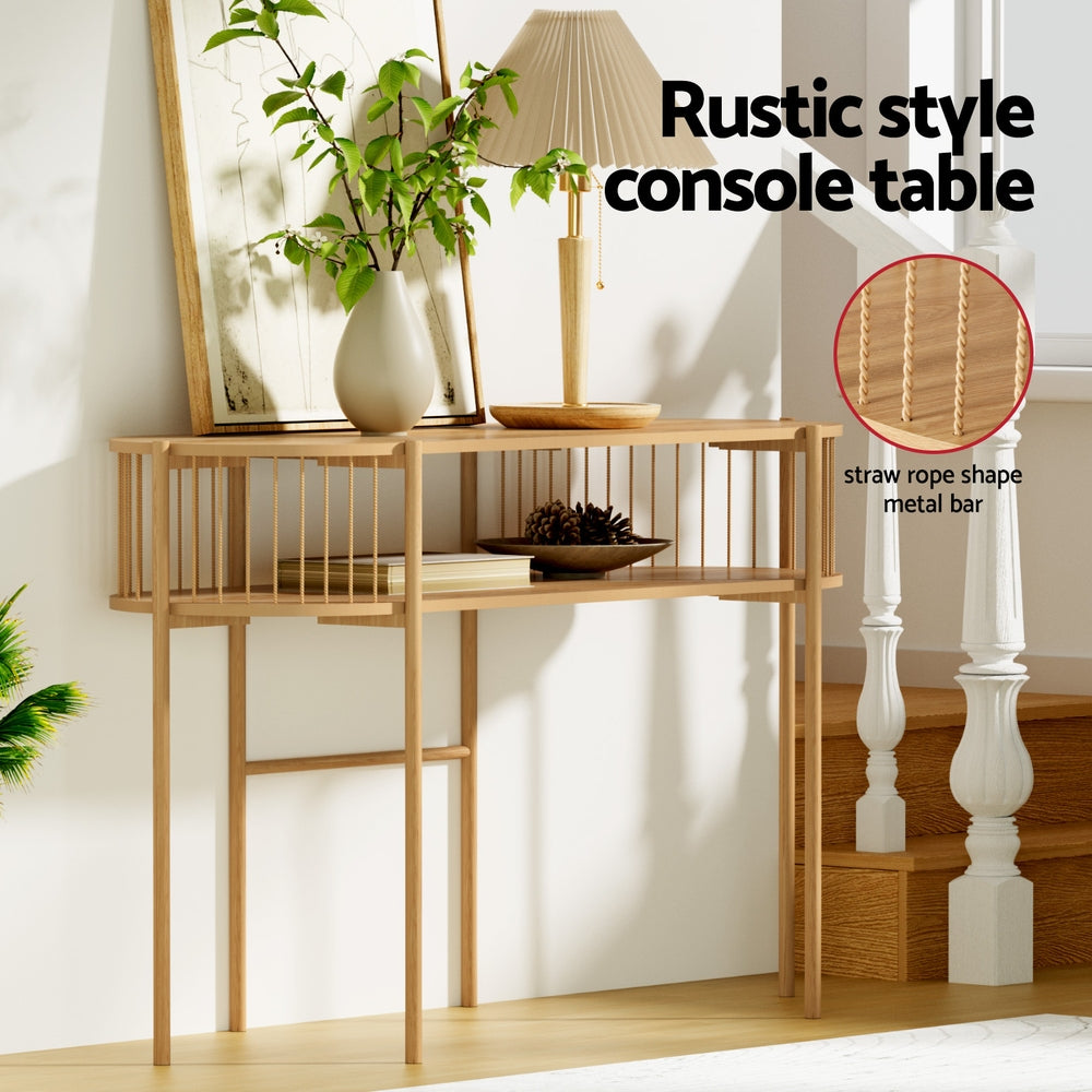Artiss Console Table 124CM Pine-Furniture &gt; Living Room &gt; Side Tables-PEROZ Accessories