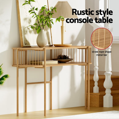 Artiss Console Table 124CM Pine-Furniture &gt; Living Room &gt; Side Tables-PEROZ Accessories