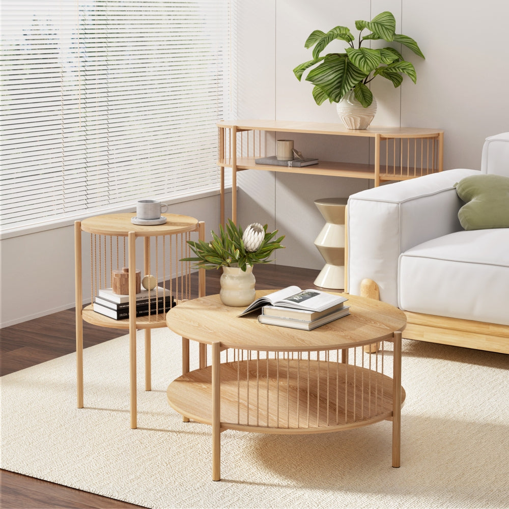 Artiss Console Table 124CM Pine-Furniture &gt; Living Room &gt; Side Tables-PEROZ Accessories