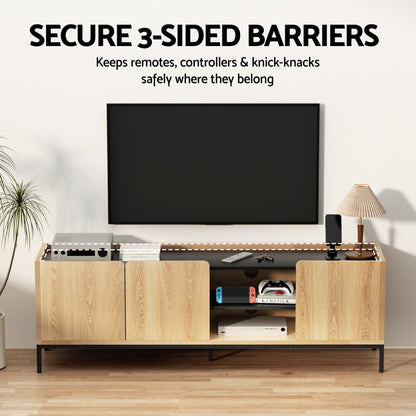 Artiss TV Unit Entertainment Unit Storage Cabinet Shelf 160cm Pine-Furniture &gt; Living Room &gt; TV Units-PEROZ Accessories