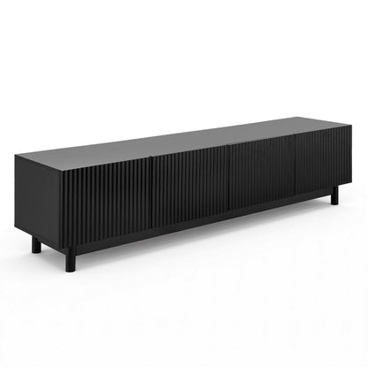 Artiss TV Unit Entertainment Unit Storage Cabinet 180cm Black-Furniture &gt; Living Room &gt; TV Units-PEROZ Accessories