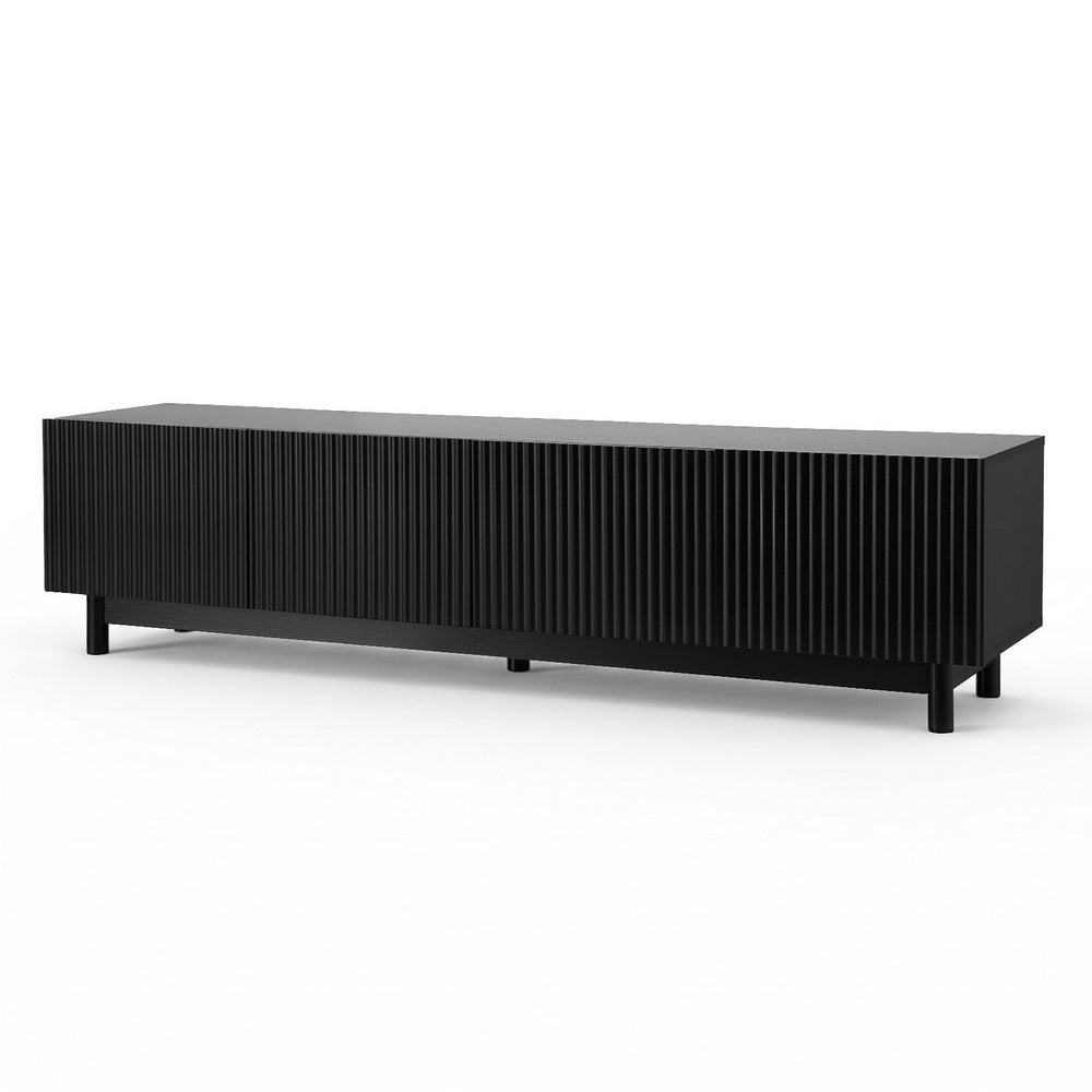 Artiss TV Unit Entertainment Unit Storage Cabinet 180cm Black-Furniture &gt; Living Room &gt; TV Units-PEROZ Accessories