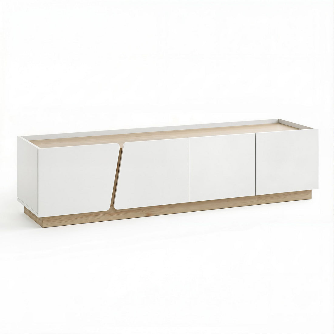 Artiss 180cm TV Unit Storage Cabinet Living Room White &amp; Pine