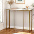 Artiss Console Table Marble Effect White&Gold-Furniture > Living Room > Side Tables-PEROZ Accessories