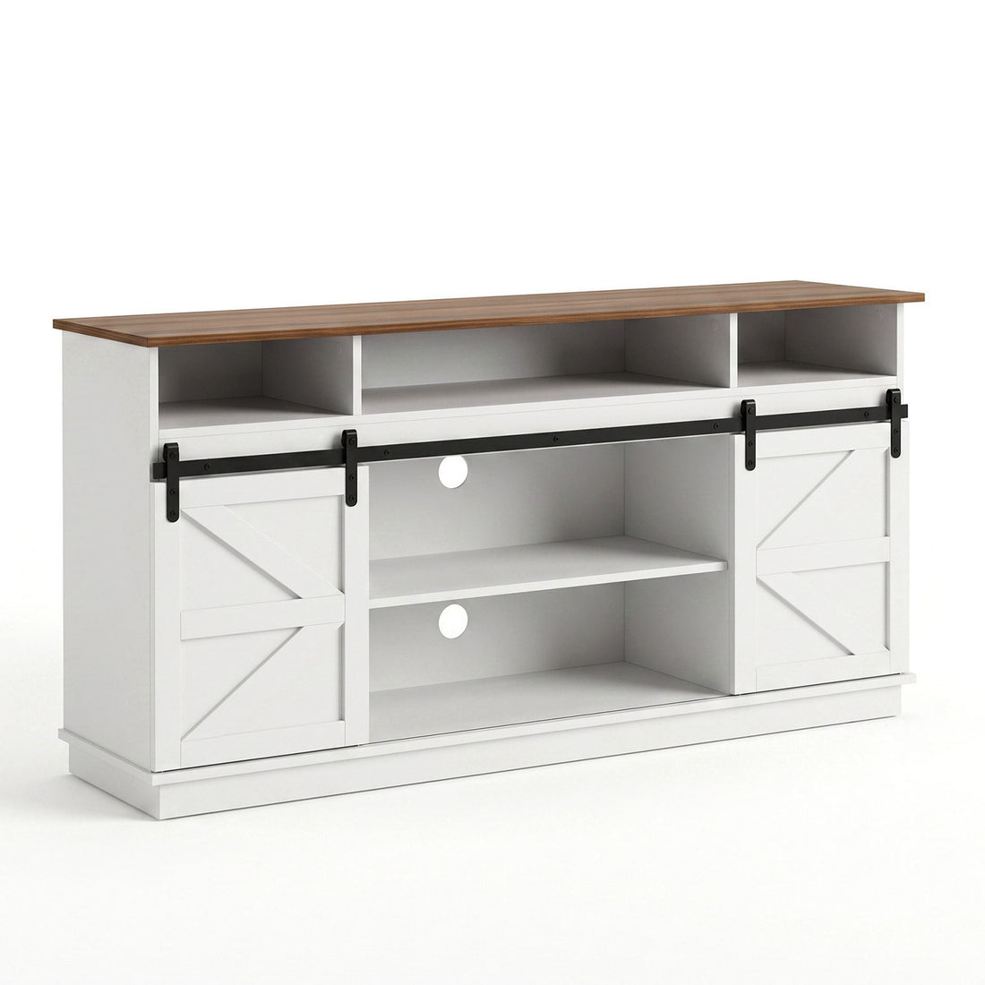 Artiss Buffet Sideboard Cabinet 150cm 3-Tier Kitchen Storage Sliding Doors White-Furniture > Bathroom > Sinks-PEROZ Accessories