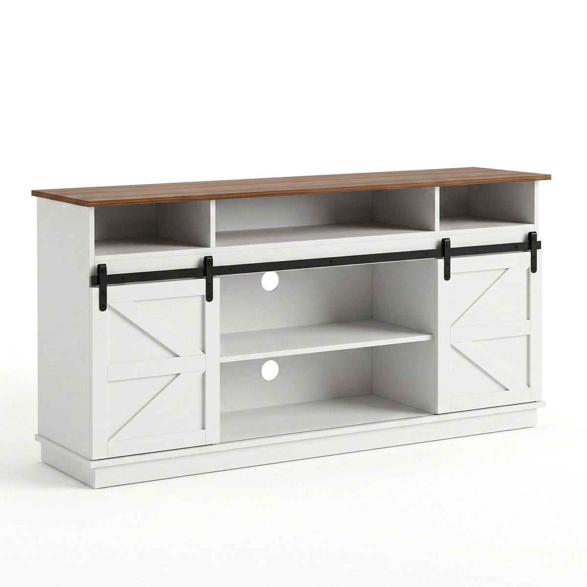 Artiss Buffet Sideboard Cabinet 150cm 3-Tier Kitchen Storage Sliding Doors White-Furniture > Bathroom > Sinks-PEROZ Accessories