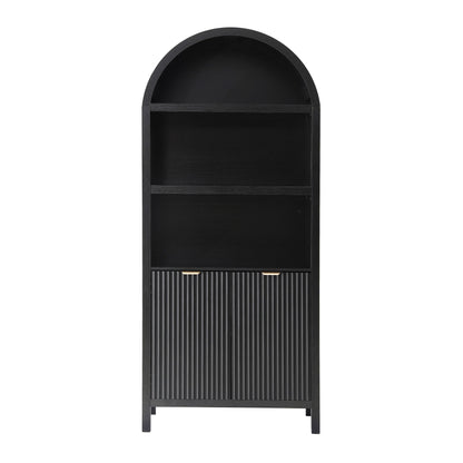 Artiss Buffet Sideboard Cabinet Pantry 180CM Arched Storage Bookshelf Black