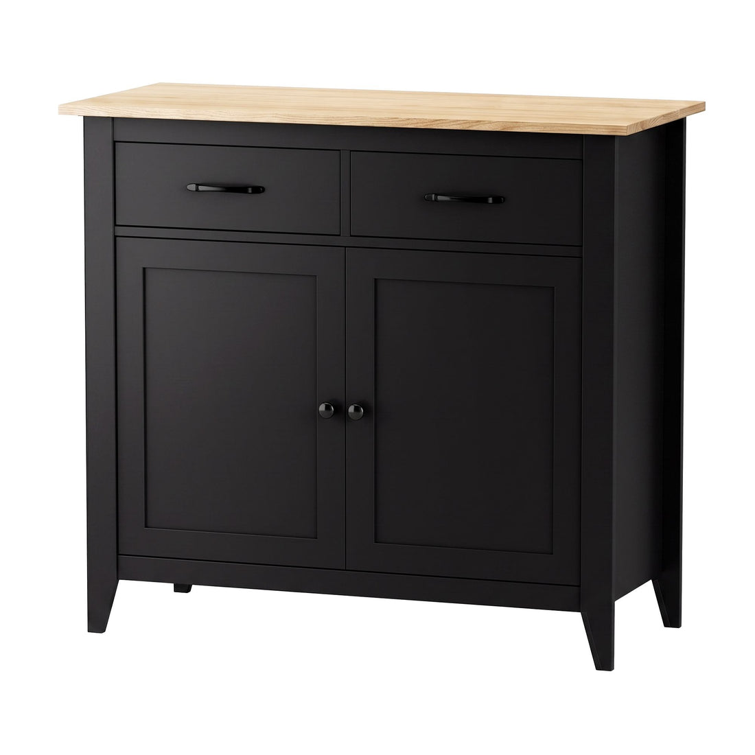 Artiss Buffet Sideboard Cabinet Kitchen Storage Cupboard Pantry 2 Drawers Black-Furniture > Dining > Buffets &amp; Sideboards-PEROZ Accessories