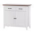 Artiss Buffet Sideboard Storage Cabinet Kitchen Cupboard Hallway 2 Drawers White-Furniture > Dining > Buffets & Sideboards-PEROZ Accessories