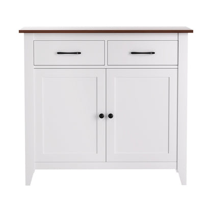 Artiss Buffet Sideboard Storage Cabinet Kitchen Cupboard Hallway 2 Drawers White-Furniture &gt; Dining &gt; Buffets &amp; Sideboards-PEROZ Accessories