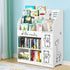 Keezi 4 Tiers Kids Bookshelf Storage Children Bookcase Toy Organiser Display-Baby & Kids > Kid&