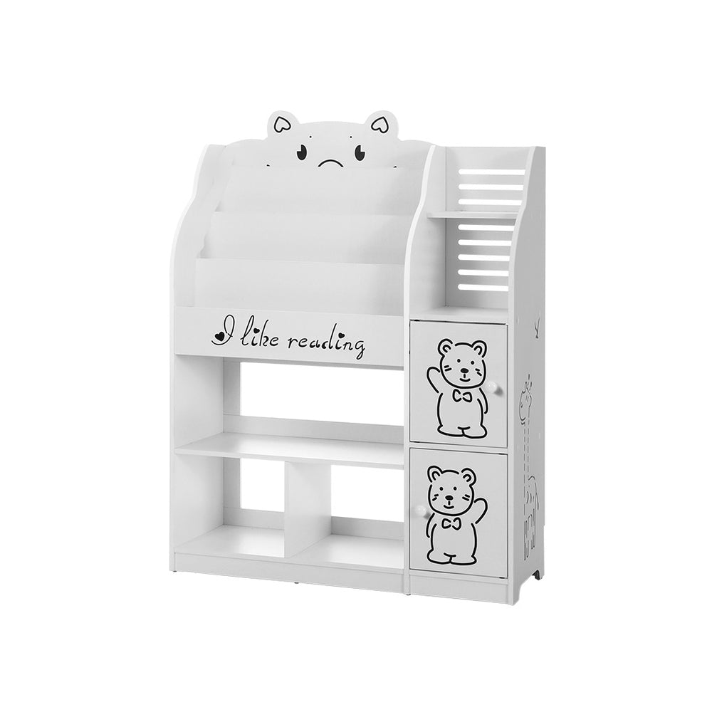 Keezi 4 Tiers Kids Bookshelf Storage Children Bookcase Toy Organiser Display-Baby &amp; Kids &gt; Kid&