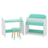 Keezi Kids Bookshelf 2 In 1 Table Chair Set Bookcase Toys Shelves Children Organiser-Baby & Kids > Kid&