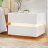 Artiss Smart Bedside Table LED Wireless Charging Ada-Furniture > Bedroom > Bedside Tables-PEROZ Accessories