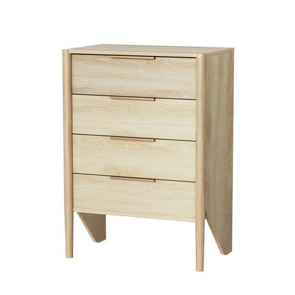 Artiss 4 Chest of Drawers Tallboy - INEZ Pine-Furniture &gt; Bedroom-PEROZ Accessories