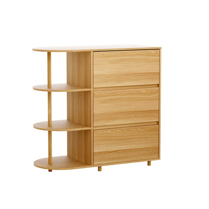 Artiss Chest of 3 Drawers Storage Cabinet 3 Shelves Pine-Furniture &gt; Bedroom &gt; Dressers-PEROZ Accessories
