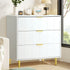 Artiss 3 Chest of Drawers Lowboy Cabinet White-Furniture > Bedroom > Dressers-PEROZ Accessories
