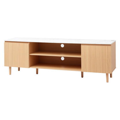Artiss TV Cabinet Entertainment Unit Stand 180CM Pine White-Furniture &gt; Living Room &gt; TV Units-PEROZ Accessories