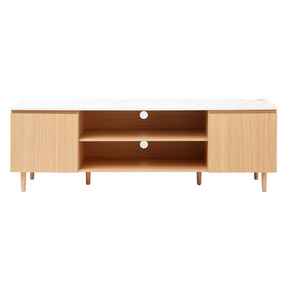Artiss TV Cabinet Entertainment Unit Stand 180CM Pine White-Furniture &gt; Living Room &gt; TV Units-PEROZ Accessories