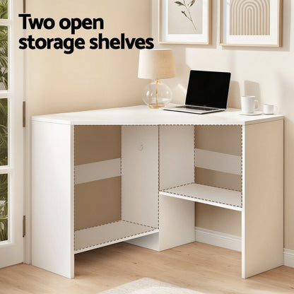Artiss Corner Computer Desk Shelves CPU Stand L-shape Home Office Workstation Desks-Furniture &gt; Office &gt; Desks-PEROZ Accessories
