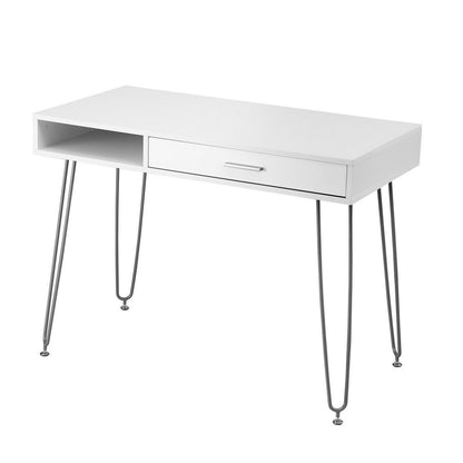 Artiss Computer Desk Drawer Cabinet Home Office Desks Workstation 100cm White-Furniture &gt; Office &gt; Desks-PEROZ Accessories