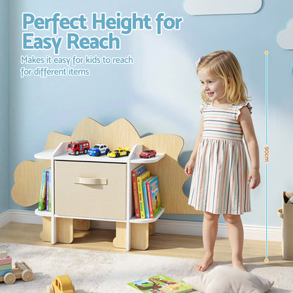 Keezi Dinosaur Kids Bookshelf 2-Tier Children&