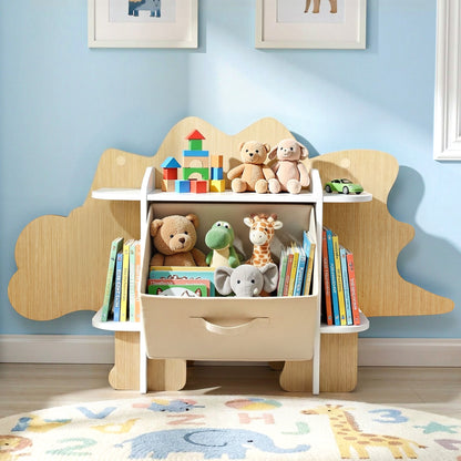 Keezi Dinosaur Kids Bookshelf 2-Tier Children&