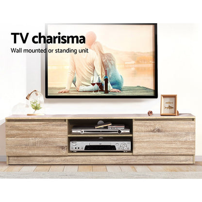 Artiss 160CM TV Stand Entertainment Unit Lowline Storage Cabinet Wooden-Entertainment Units-PEROZ Accessories