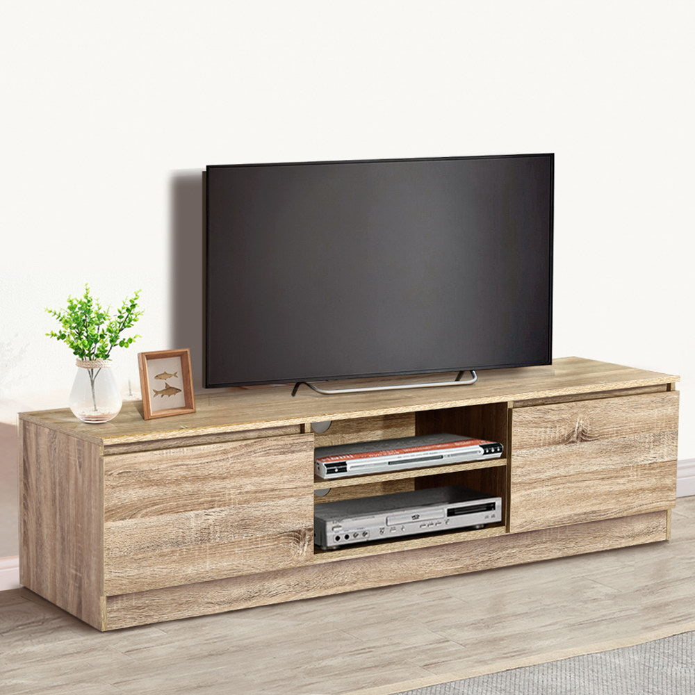 Artiss 160CM TV Stand Entertainment Unit Lowline Storage Cabinet Wooden-Entertainment Units-PEROZ Accessories