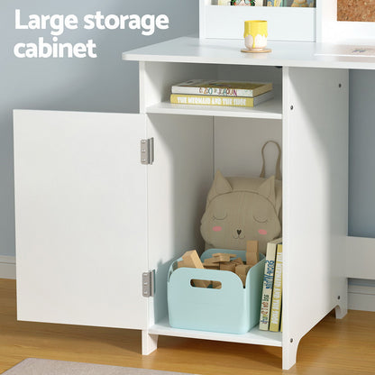 Keezi Kids Table and Chair Set Children Study Play Toys Desk w/ Cabinet Storage-Baby &amp; Kids &gt; Kid&