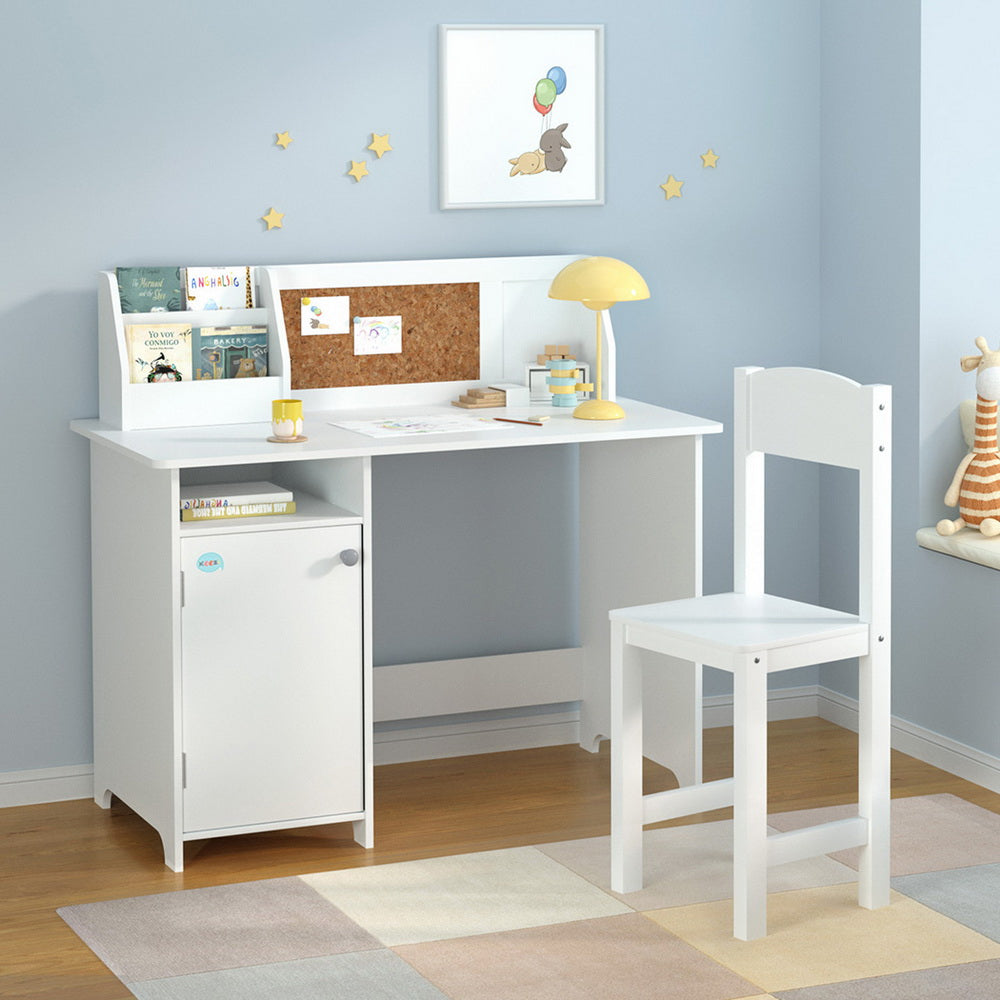 Keezi Kids Table and Chair Set Children Study Play Toys Desk w/ Cabinet Storage-Baby &amp; Kids &gt; Kid&