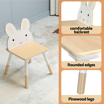 Keezi 3PCS Kids Table and Chairs Set Activity Desk Chalkboard Toy Hidden Storage-Baby &amp; Kids &gt; Baby &amp; Kid&