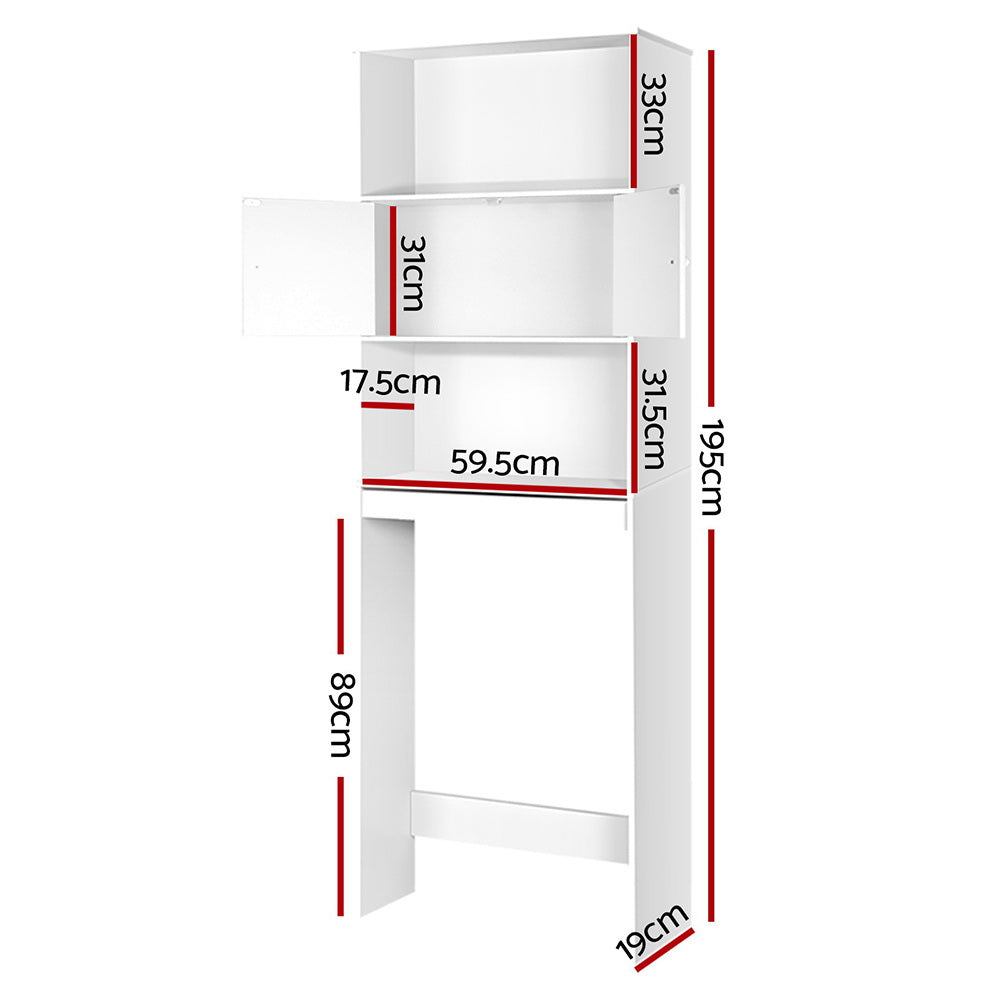Artiss Bathroom Storage Cabinet - White-Bathroom Storage-PEROZ Accessories
