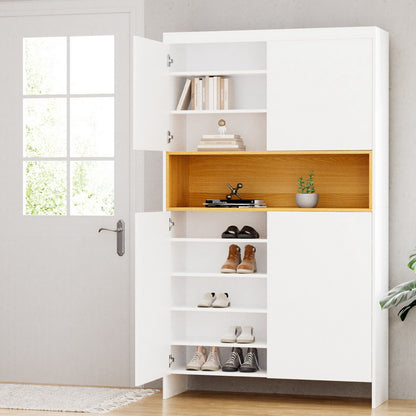 Artiss Shoe Rack Storage Cabinet 9 Tiers White-Furniture &gt; Living Room &gt; Shoe Storage-PEROZ Accessories
